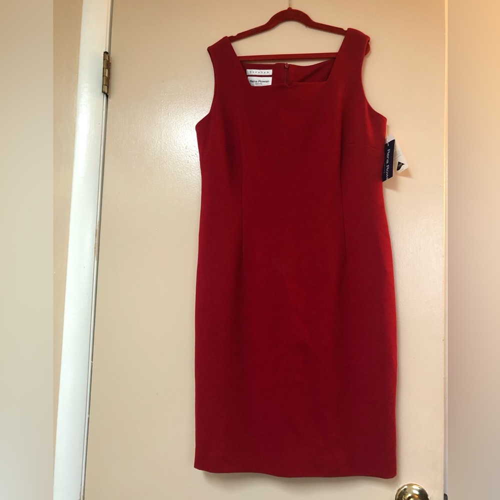 Rena Rowan Sleeveless Red Dress NWT Size 12P